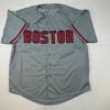 image:imageFacsimile Autographed Roger Clemens Boston Grey Reprint Laser Auto Baseball Jersey Size Mens XL