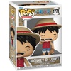 image:imageMonkey D Luffy 1771 with Meat One Piece Funko POP Animation Anime Figurine Bundle with HOFSM Protector Case