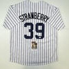 image:imageAutographedSigned Darryl Strawberry New York Pinstripe Baseball Jersey JSA COA