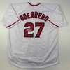 image:imageFacsimile Autographed Vladimir Guerrero Sr Vlad Los Angeles LA Anaheim White Reprint Laser Auto Baseball Jersey Size Mens XL