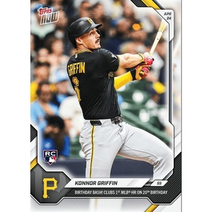 image:image2026 Topps Now Konnor Griffin 115 Birthday Bash Clubs 1st MLB Home Run on 20th Birthday Pittsburgh Pirates Rookie RC Baseball Card