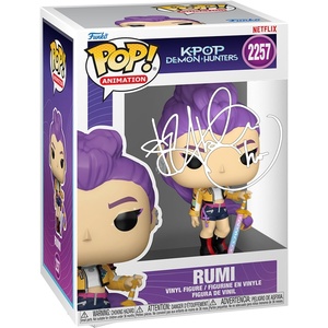 image:imageArden Cho Rumi 2257 How Its Done KPOP Demon Hunters Facsimile Signed Reprint Laser Autographed Funko POP Animation Figurine with Protector Case