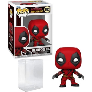image:imageDeadpool 1583 with Claws Deadpool amp Wolverine 3 Funko POP Marvel Movies Figurine Bundle with HOFSM Protector Case