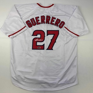 image:imageFacsimile Autographed Vladimir Guerrero Sr Vlad Los Angeles LA Anaheim White Reprint Laser Auto Baseball Jersey Size Mens XL