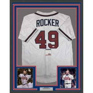 image:imageFramed AutographedSigned John Rocker 33x42 Atlanta White Baseball Jersey PSADNA COA