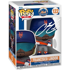 image:imageFrancisco Lindor 122 Facsimile Signed Reprint Laser Autographed Funko POP Baseball MLB New York Mets Figurine with Protector Case