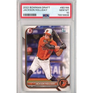 image:imageGraded 2022 Topps Bowman Draft Jackson Holliday BD168 Rookie RC Baseball Card PSA 10 Gem Mint