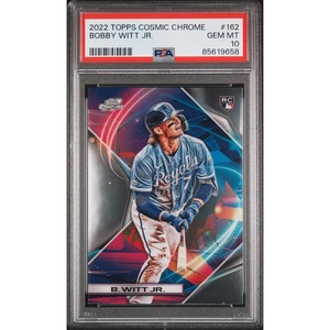 image:imageGraded 2022 Topps Cosmic Chrome Bobby Witt Jr 162 Rookie RC Baseball Card PSA 10 Gem Mint