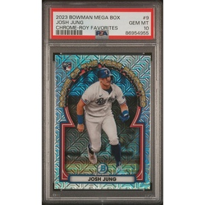 image:imageGraded 2023 Topps Bowman MB Josh Jung 9 Chrome ROY Favorites Rookie RC Baseball Card PSA 10 Gem Mint