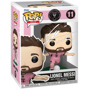 image:imageLionel Messi 11 Pink Uniform Inter Miami CF Facsimile Signed Reprint Laser Autographed Funko POP Soccer Figurine with Protector Case