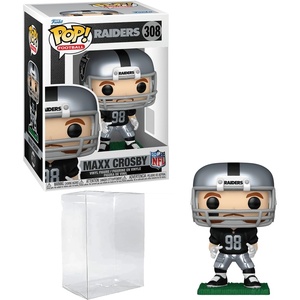 image:imageMaxx Crosby 308 Funko POP Football Oakland Las Vegas Raiders Figurine Bundle with HOFSM Protector Case