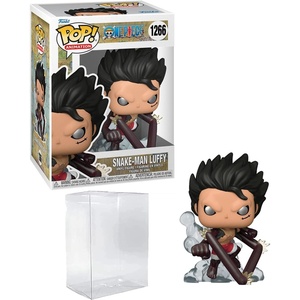 image:imageOne Piece SnakeMan Luffy 1266 Funko POP Animation Figurine Bundle with HOFSM Protector Case