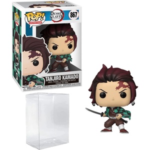 image:imageTanjiro Kamado 867 Demon Slayer Funko POP Animation Figurine Bundle with HOFSM Protector Case