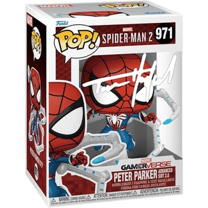 image:imageTom Holland Peter Parker 971 Advanced Suit 20 SpiderMan Facsimile Signed Reprint Laser Autographed Funko POP Marvel Figurine with Protector Case