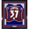 image:imageFramed AutographedSigned JT JT Compher 33x42 Colorado Maroon Hockey Jersey PSADNA COA