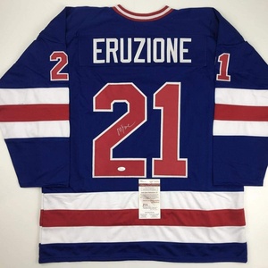 image:imageAutographedSigned Mike Eruzione Blue Team USA Miracle On Ice 1980 Hockey Jersey JSA COA