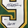 image:imageAutographedSigned Mike Modano HOF 2014 Minnesota Green Hockey Jersey Beckett BAS COA