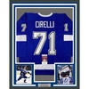 image:imageFramed AutographedSigned Anthony Cirelli 35x39 Tampa Bay Blue Hockey Jersey JSA COA