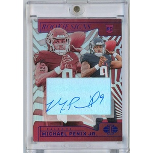 image:image2024 Panini Illusions Michael Penix Jr RSMPJ 75 Rookie Signs Auto Atlanta Falcons Rookie RC Football Card