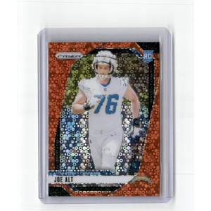 image:image2024 Panini Prizm 353 Joe Alt Orange Disco Prizm Rookie RC Football Card