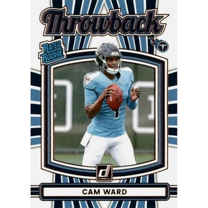 image:image2025 Panini Donruss Cam Ward 25 Rated Rookie Throwback Tennessee Titans Rookie RC Football Card
