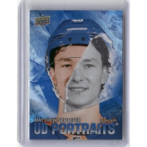 image:image202526 Upper Deck P32 Matthew Schaefer UD Portraits Rookie RC Hockey Card