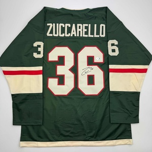 image:imageAutographedSigned Mats Zuccarello Minnesota Green Hockey Jersey Beckett BAS COA