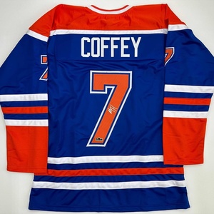 image:imageFacsimile Autographed Paul Coffey Edmonton Blue Reprint Laser Auto Hockey Jersey Size Mens XL