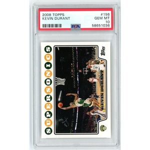 image:imageGraded 2008 Topps Kevin Durant 156 Basketball Card PSA 10 Gem Mint