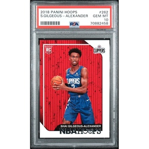 image:imageGraded 2018 Panini Hoops Shai GilgeousAlexander 262 Rookie RC Basketball Card PSA 10 Gem Mint