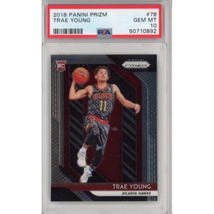 image:imageGraded 201819 Panini Prizm Trae Young 78 Rookie RC Basketball Card PSA 10 Gem Mint