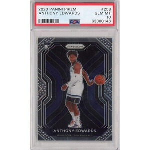 image:imageGraded 202021 Panini Prizm Anthony Edwards 258 Rookie RC Basketball Card PSA 10 Gem Mint