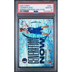 image:imageGraded 2025 Topps Cooper Flagg GN1 Generation Now Holo Foil Rookie RC Basketball Card PSA 10 Gem Mint
