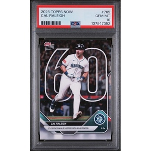image:imageGraded 2025 Topps Now Cal Raleigh 765 Baseball Card PSA 10 Gem Mint