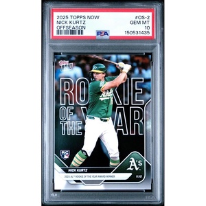 image:imageGraded 2025 Topps Now Nick Kurtz OS2 Offseason Rookie RC Baseball Card PSA 10 Gem Mint
