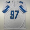 image:imageAutographedSigned Aidan Hutchinson Detroit White Football Jersey Beckett BAS COA