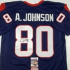 image:imageAutographedSigned Andre Johnson Houston Blue Football Jersey JSA COA