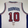 image:imageAutographedSigned Dennis Rodman Detroit White Basketball Jersey JSA COA
