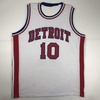 image:imageAutographedSigned Dennis Rodman Detroit White Basketball Jersey JSA COA