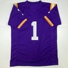 image:imageAutographedSigned JaMarr Chase LSU Purple College Football Jersey Beckett BAS COA
