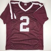 image:imageAutographedSigned Johnny Manziel 12 Heisman Texas AampM Maroon College Football Jersey JSA COA