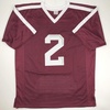 image:imageAutographedSigned Johnny Manziel 12 Heisman Texas AampM Maroon Stat College Football Jersey JSA COA
