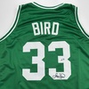image:imageAutographedSigned Larry Bird Boston Green Basketball Jersey PSADNA COA
