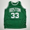 image:imageAutographedSigned Larry Bird Boston Green Basketball Jersey PSADNA COA