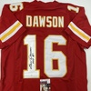 image:imageAutographedSigned Len Dawson HOF 87 Kansas City Red Football Jersey JSA COA