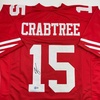 image:imageAutographedSigned Michael Crabtree San Francisco Red Football Jersey Beckett BAS COA