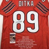 image:imageAutographedSigned Mike Ditka Chicago Orange Stat Football Jersey JSA COA