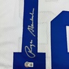 image:imageAutographedSigned Roger Staubach Dallas White Football Jersey Beckett BAS COA