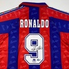 image:imageAutographedSigned Ronaldo Nazario FC Barcelona RedBlue Soccer Jersey Beckett BAS COA