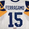image:imageAutographedSigned Vince Ferragamo Los Angeles LA White Football Jersey JSA COA